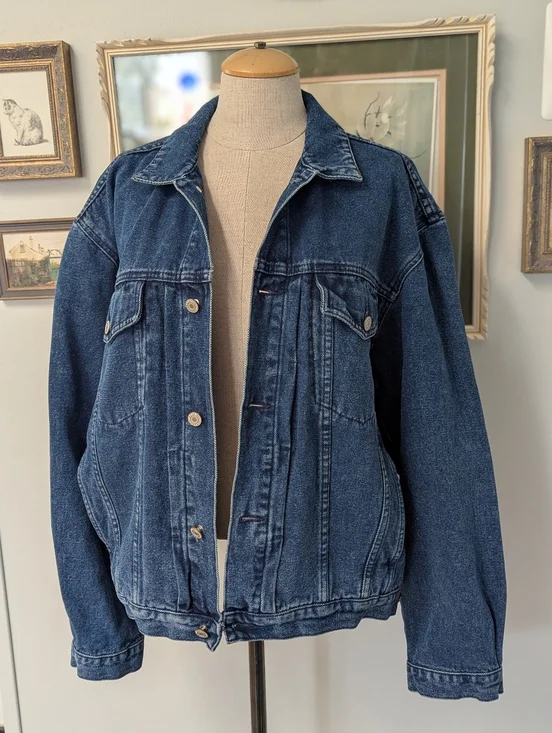 80s Club Monaco RARE VTG Authentic Denim Trucker Indigo Jean Jacket - Picture 6 of 16
